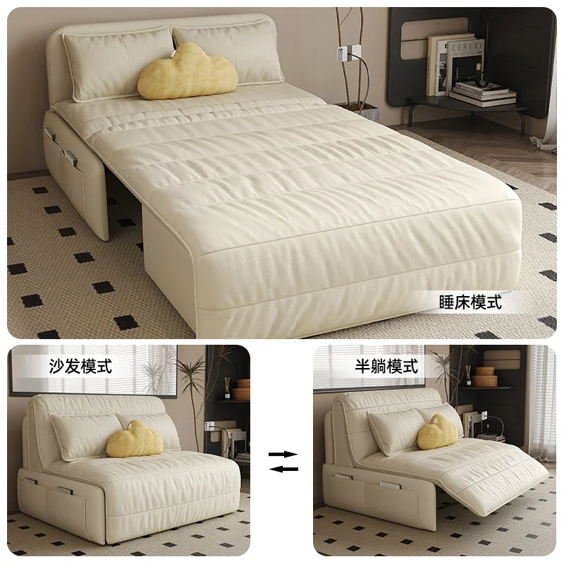 

Modern Recliner Living Room Sofas Lazy Multifunction Electric Foldable Sofa Bed Nordic Comfortable Home Furniture El Sofá LLLS