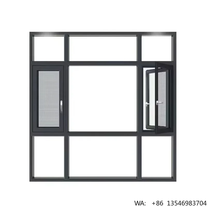

Windows Frames Double Tempered Glazing Burglar Resistance Aluminum Alloy Casement Windows