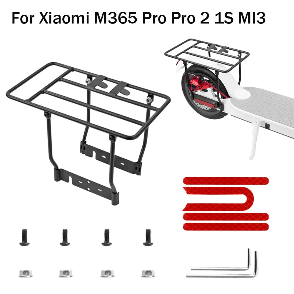 Folded Rear Rack Storage Shelf Thicken Steel Electric Scooter Parts For Xiaomi M365 Pro Pro 2 1S MI3 Rear Shelf with Screw Tool