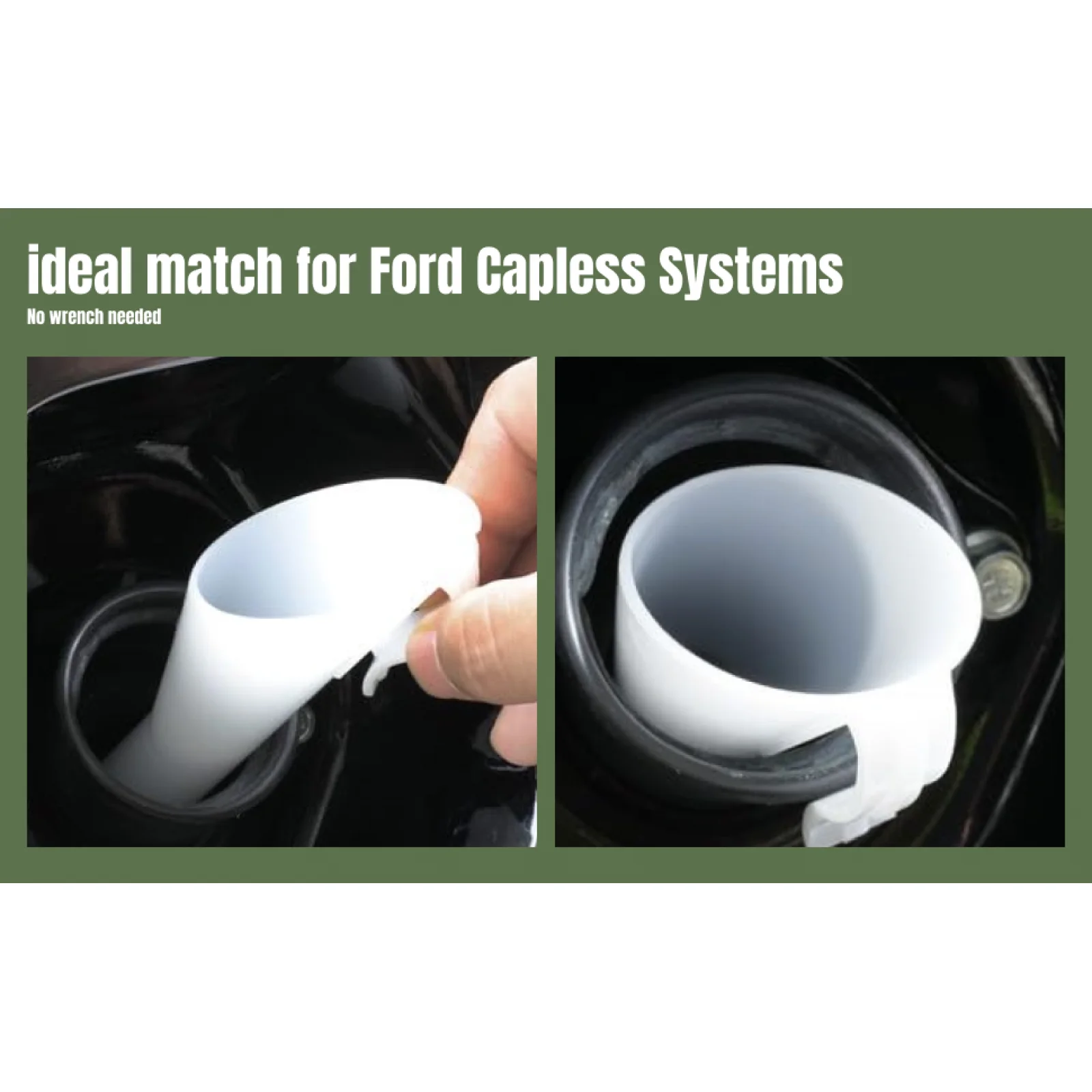 Emergency Fuel Fill Filler Funnel Compact Diesel Additive Tool Easy Pouring Car Accessory for Ford Flex Lincoln MKT