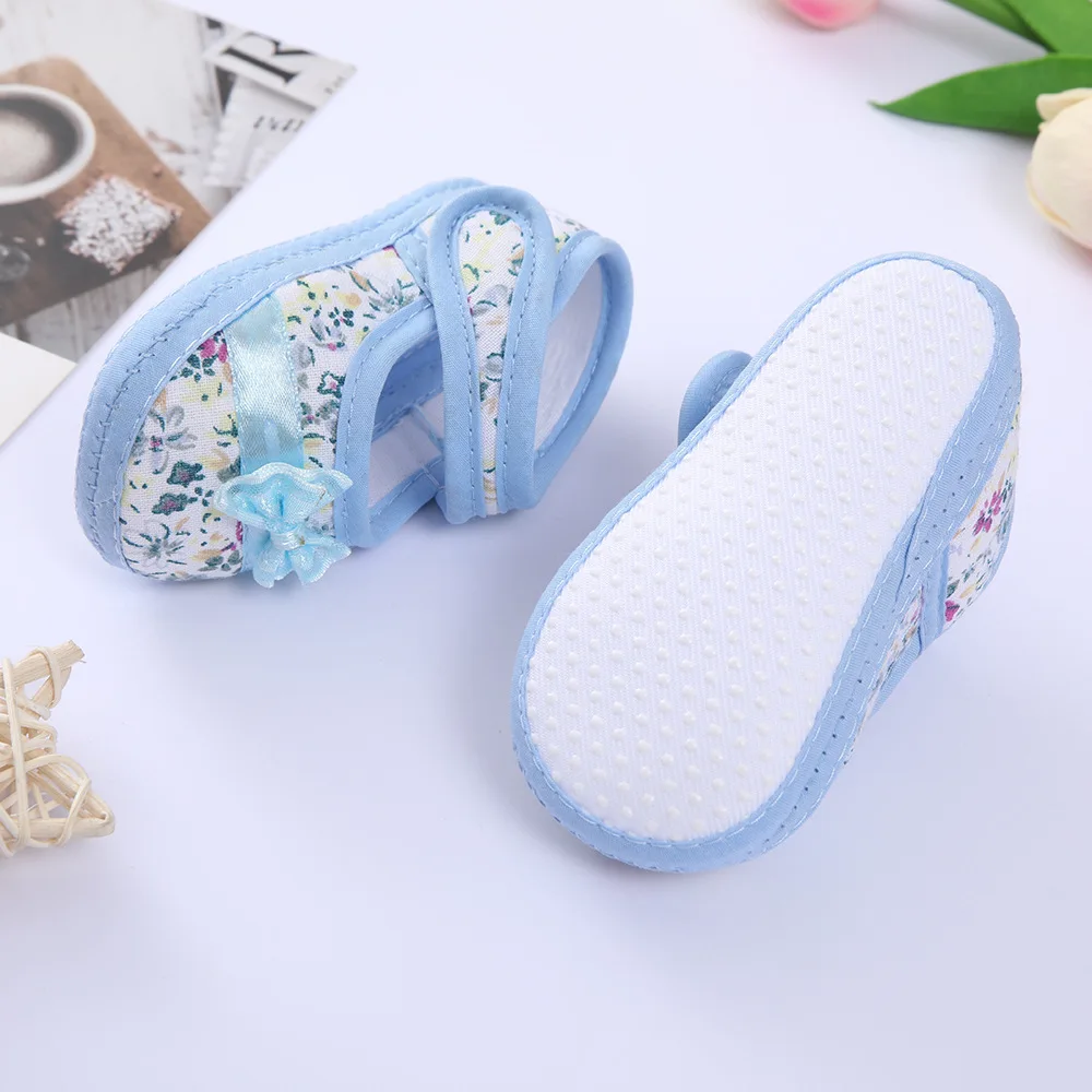 Baby Girl Shoes First Walkers Lace Floral Newborn Baby Shoes Princess Infant Toddler Baby Shoes for Boys Flats Soft Prewalkers