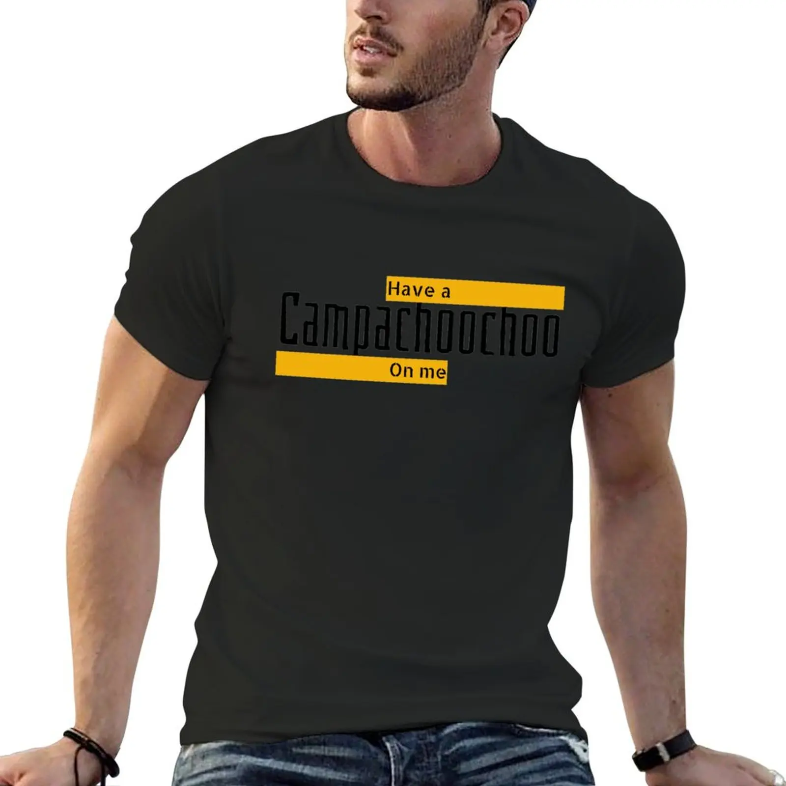 Have a Campachoochoo on me - Bob Mortimer, the train guy T-Shirt boys whites plus size clothes clothing for men