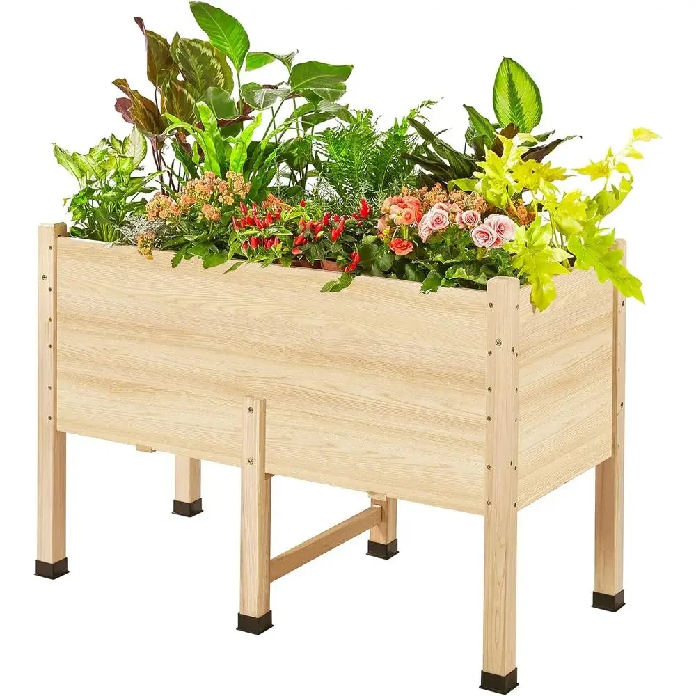 15 Deep Elevated Garden Bed - Ideal for Deep-Rooted Plants, Balcony, Patio, Easy Assembly (4x2ft)