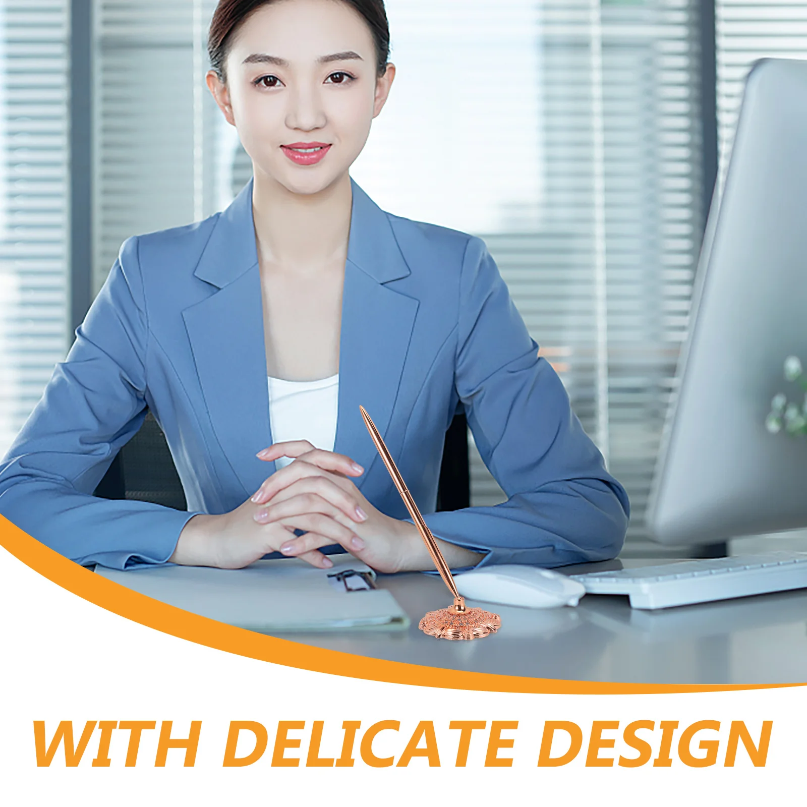 

Signature Pen Ballpoint Pens Luxury for Servers Short Work Signing Guest Table Office