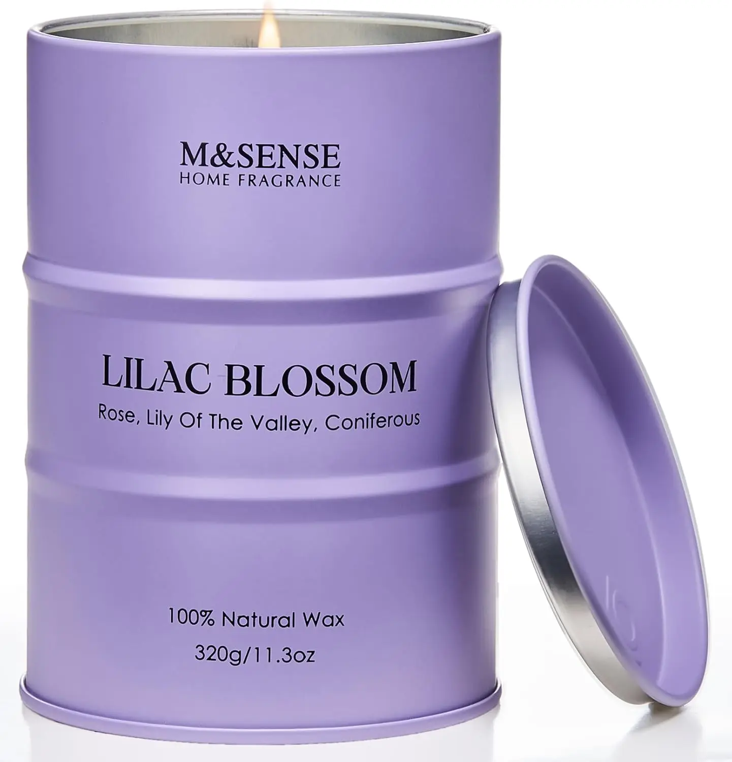 Velas de Soja con Aroma a Flor de Lila para el Hogar, 11.3 oz, 70 Horas de Duración, Vela de Aromaterapia para Aliviar el Estrés, Meditación, Yoga, Relajación, SPA, Regalos de Inauguración para Mujeres