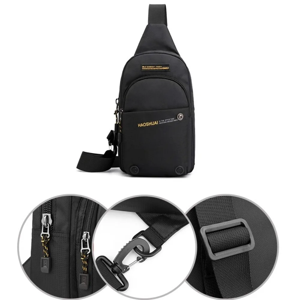 

Простая многофункциональная мужская сумка через плечо, водонепроницаемая спортивная нагрудная сумка для отдыха, большая вместительная нейлоновая сумка на плечо для путешествий