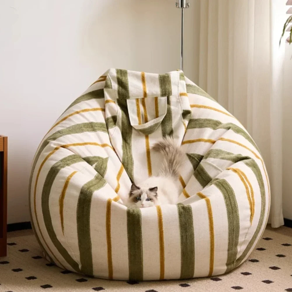 OTAUTAU Quality Cotton Linen Bean Bag Cover DD165【No Filler Inside! You Need To Buy Filler By Yourself !】 view 5