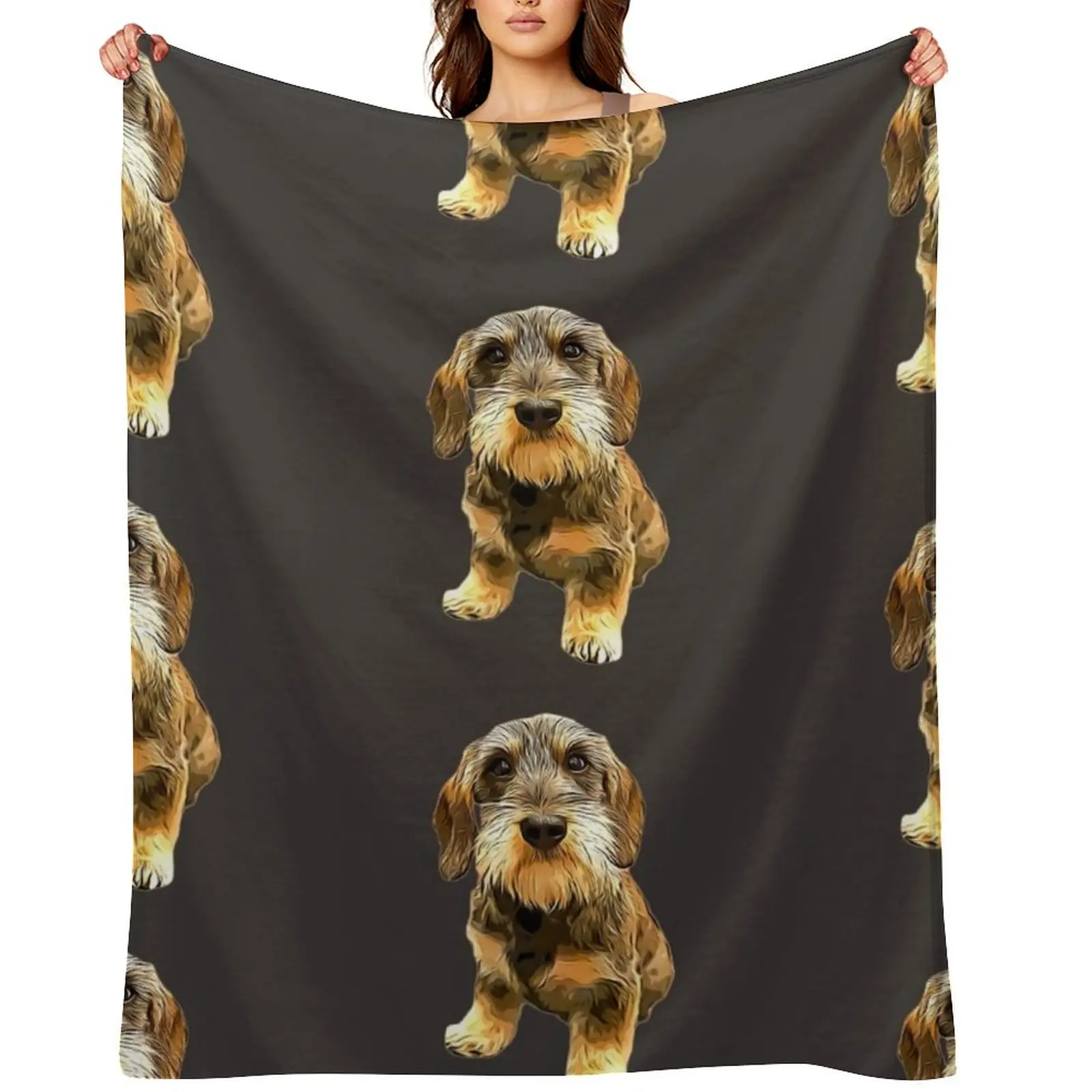 

Dachshund Wire Haired Beauty! Throw Blanket funny gift Summer Beddings Sofas for sofa Blankets
