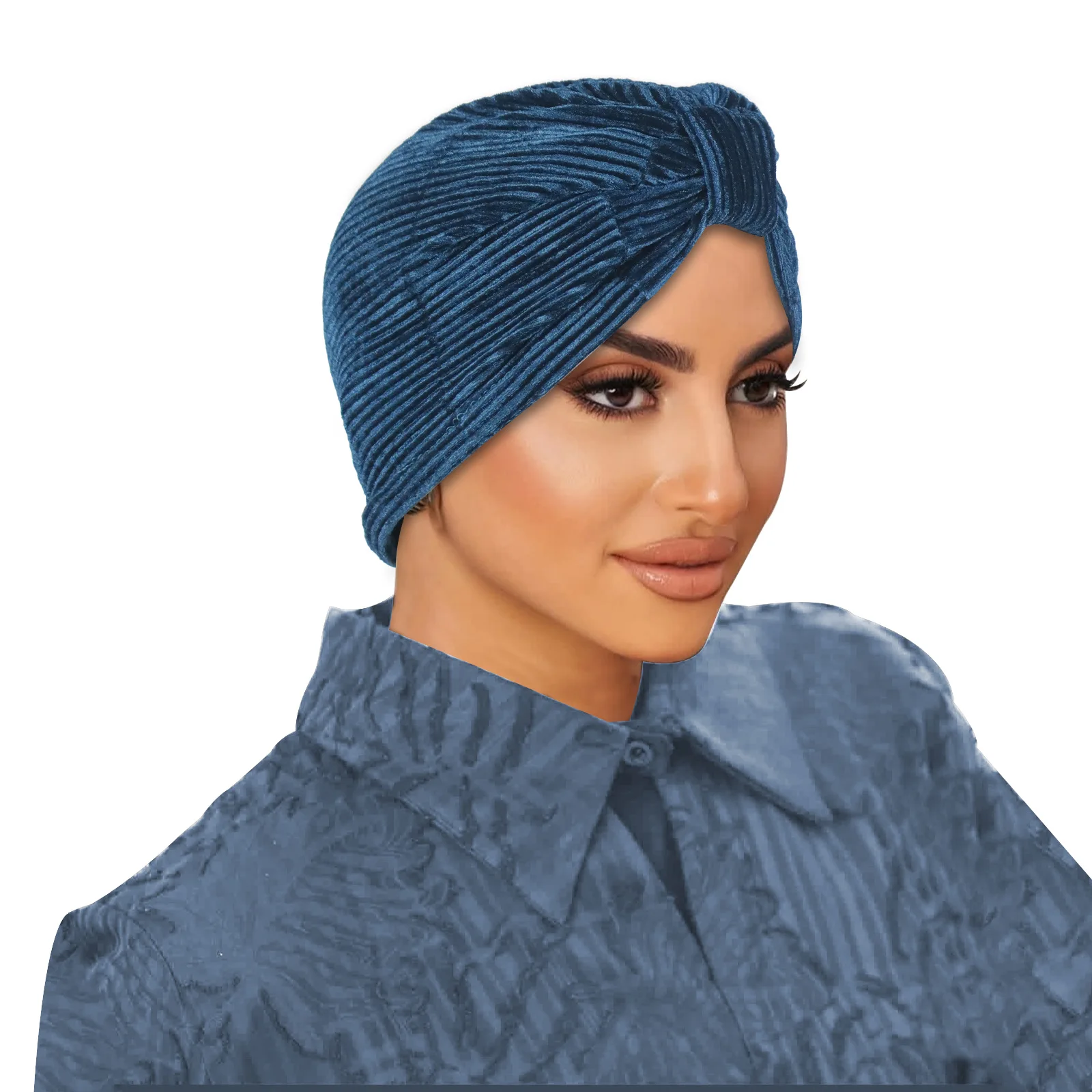 

New Muslim Hijab Indian Turban Women Chemo Cap Bandana Hair Loss Hat Pleated Beanies Bonnet Headscarf Head Wrap Turbante Mujer