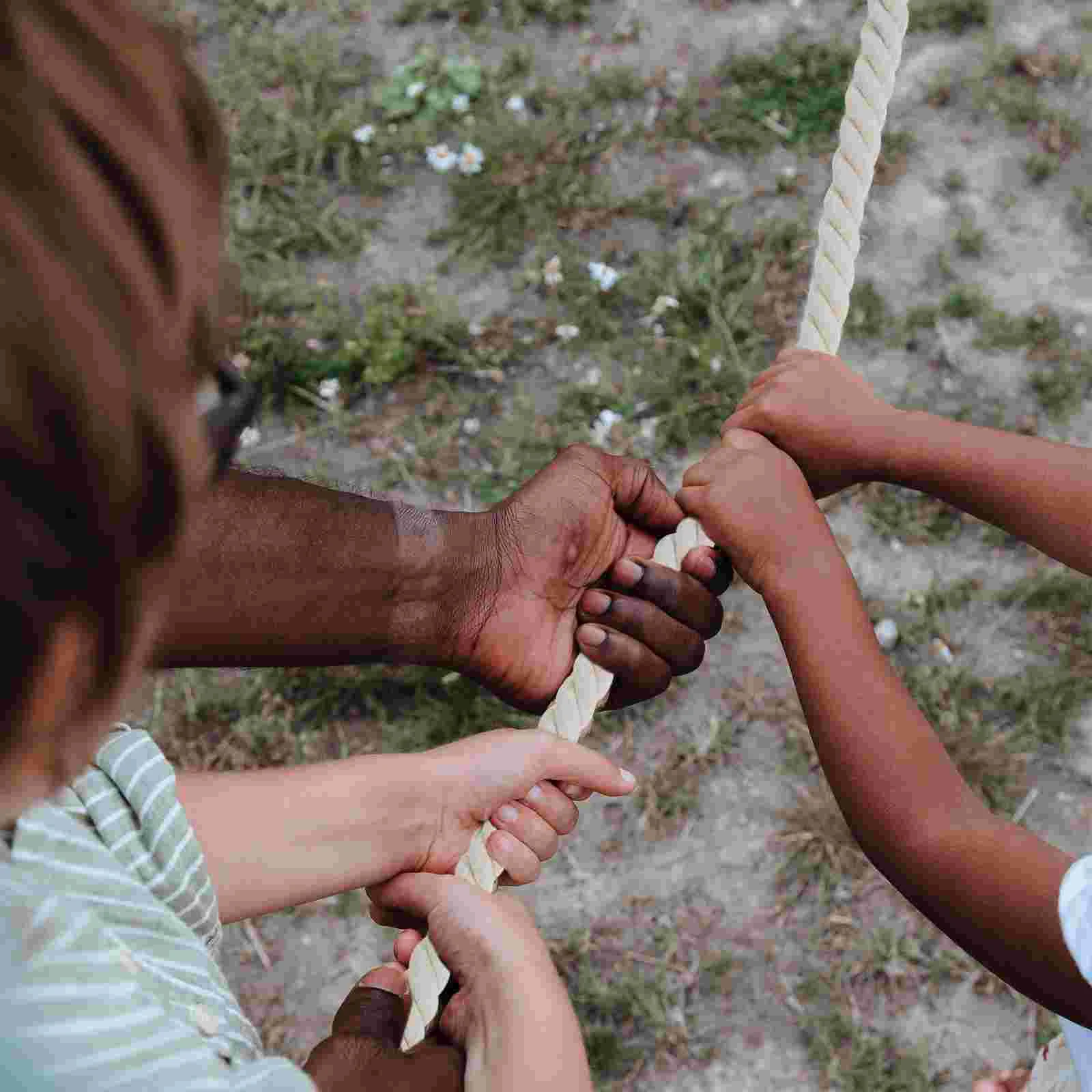 Tug of War Rope Practical Twisted Game Competition Funny Pulling Blue Party Man