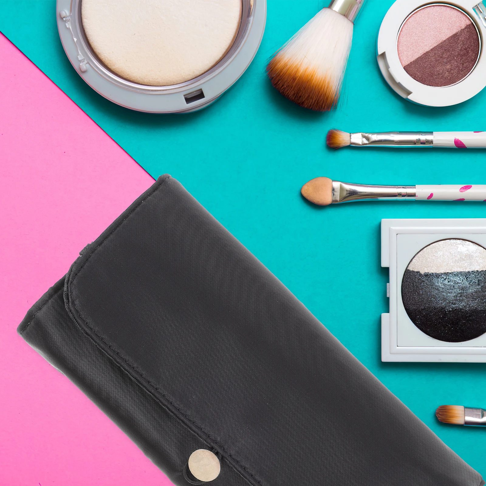

Suede Makeup Brush Bag Black Travel ganizer Pouch Premium Materials Craftsmanship Practical Home Use Storage Dust