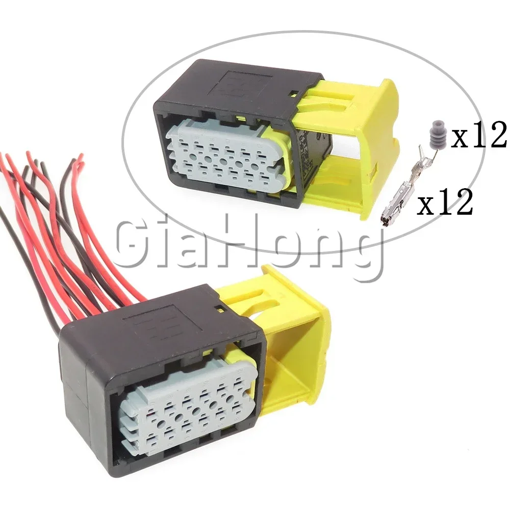 

1 Set 12 Ways AC Assembly Automobile Waterproof Adaptor Auto Sealed Plug 2-1703639-1 Car Urea Pump Wire Cable Socket