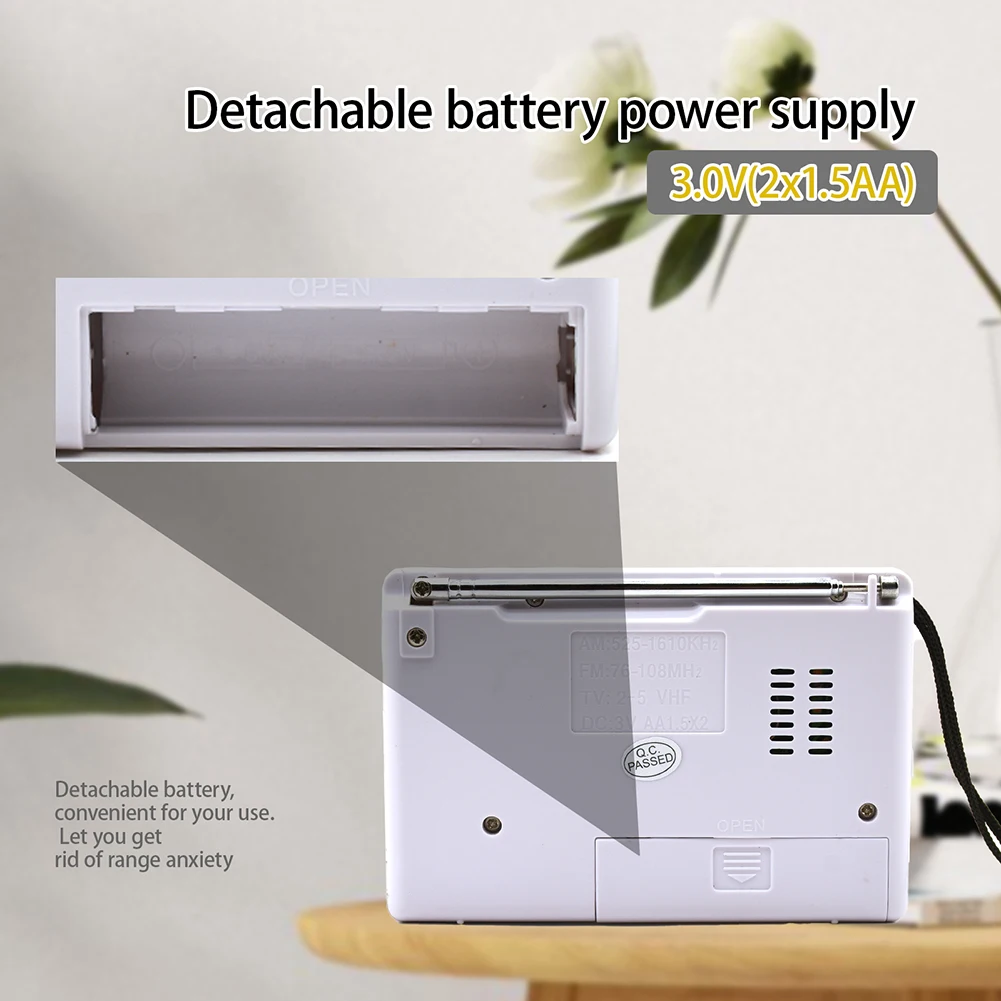 راديو محمول يعمل بالبطارية هوائي تليسكوبي للجيب لهدايا داخلية وخارجية لكبار السن