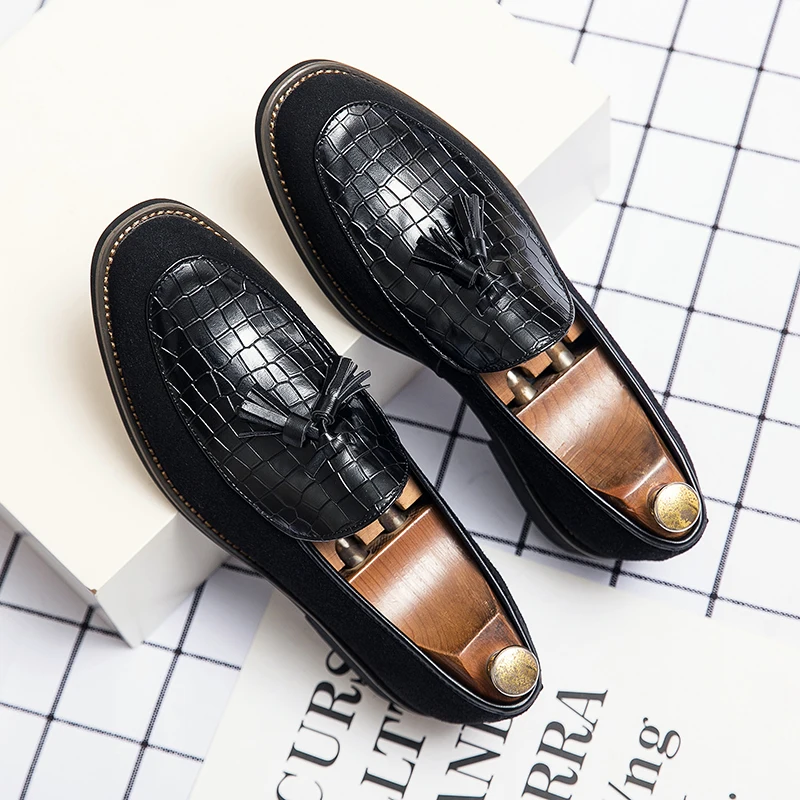 

2023 Spring New Men's Genuine Leather Shoes Soft Sole Comfortable Flat Shoes Casual Shoes Tassel Business Shoes Men's Loafers