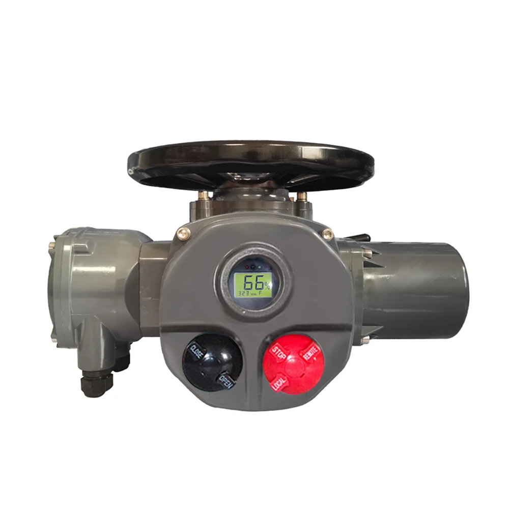 24V DC Motorized Valve Actuator Intelligent Modulating 100Nm 4-20ma Dc Multi-turn Electric Actuator With Switch Indicator