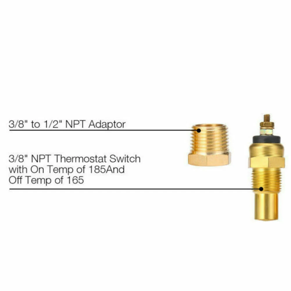 Practical Truck Temperature Switch With Hexagonal Nut Gold Thermostat Temperature Switch With Hexagonal Nut 6x2.5cm