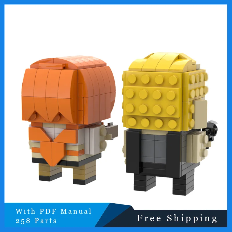 258 PCS MOC Beroemde Filmkarakters Brickheadz Modulaire Bouwstenen Model Voor Kind Montage Display Speelgoed Festival Verrassingscadeau