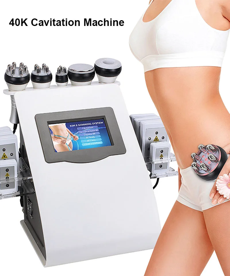 Best Seller 2024 6 in 1 40K Ultrasonic Cavitation Machine Skin Tightening Vacuum Liposuction Slimming Weight Loss Machine