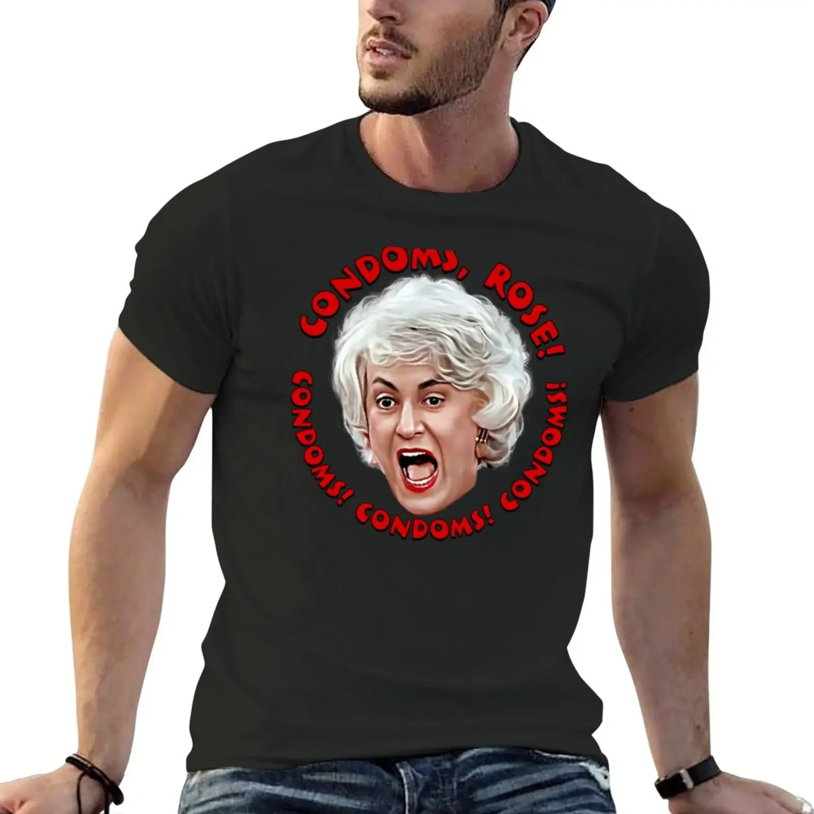 

Condoms, Rose - Golden Girls T-Shirt custom shirt vintage t shirts blacks mens cotton t shirts