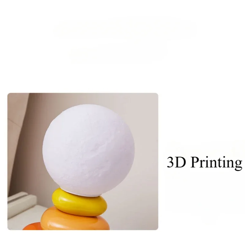 Creative Ins Style Ceramic Night Light Colorful Cream Style Stacked Stone Atmosphere USB Powered Three Color Bed Lamps