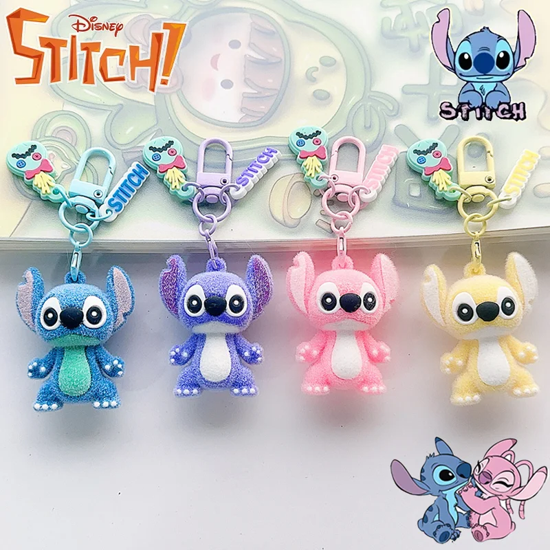 

4 Styles Disney Stitch Key Chains Cartoon Lilo & Stitch Cute Doll Keyring Ornament Key Chain Car Pendant Kids Gifts