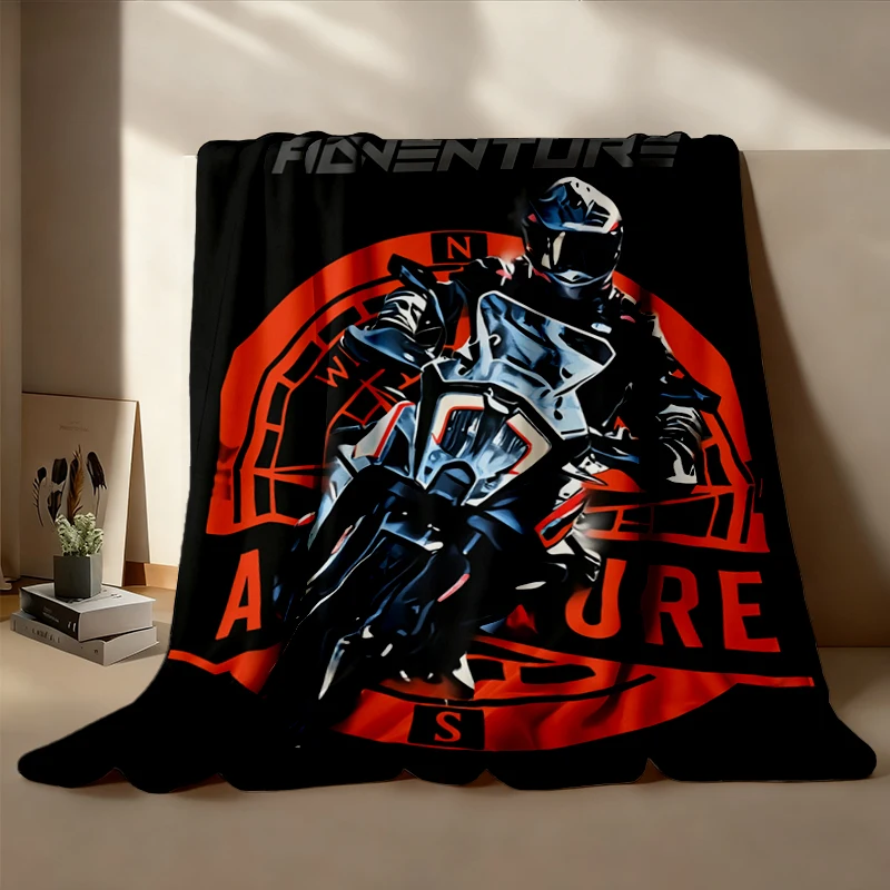 1290 Super Adventure Flannel Blanket, V-Twin The Beast Big ADV Motorcycle Rider Gift