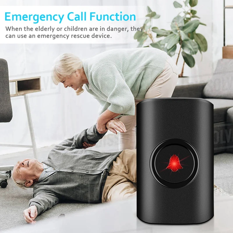 무선 초인종 방수 300m 원격 LED 플래시 보안 경보, 야외 집 웰컴 벨, 스마트 홈 문짝 벨 차임