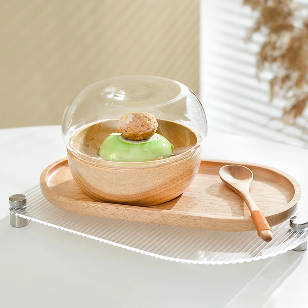 

Dessert Bowl Wooden Style Multi-Functional Food Serving Container For Fruit Salad Snacks Dried Fruits Household Kitchen