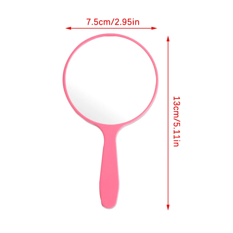 Folding Comb Two-Piece Set Makeup Mirror Handheld Makeup Mirror Round Vanity With Handle Salon Compact Cute Portable