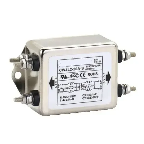 

CW4L2-20A-S EMI Power Filter Single Phase CW4L2-10A-S CW4L2-6A-S AC 115V / 250V 20A 50/60Hz