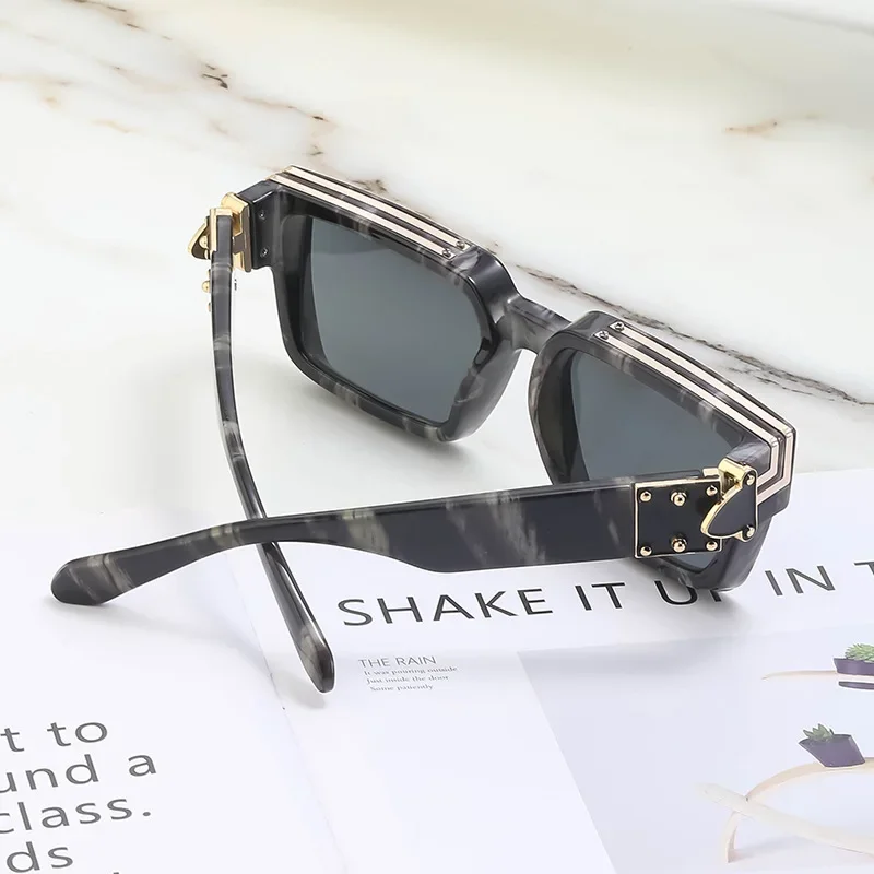 Vintage Cool Punk Square Sunglasses Women For Men Luxury Brand Designer Sun Glass for Male Goggle Shades Popular Eyewear UV400