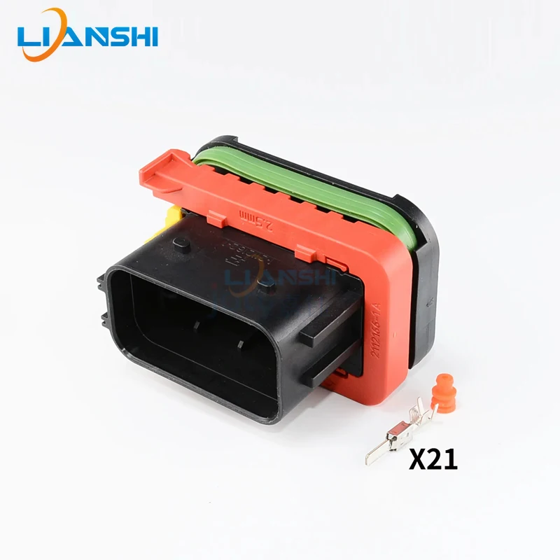

1set 21pin 1-2112163-1/1-2112162-1 Automotive Waterproof Connector for Caterpillar Transmission Plugs