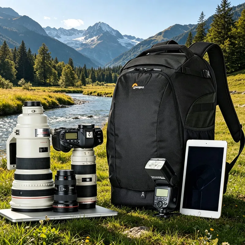 Bolsa para câmera Lowepro Flipside 500 AW II DSLR Mochila fotográfica de alta capacidade Mochila para laptop Drone