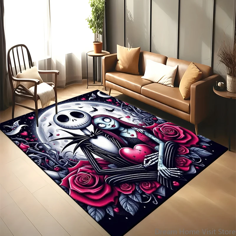 

2026 New Christmas Cartoon The Nightmare Before Gift Carpet Rug for Bedroom Living Room Home Sofa Decoration,Kid Decor Floor Mat