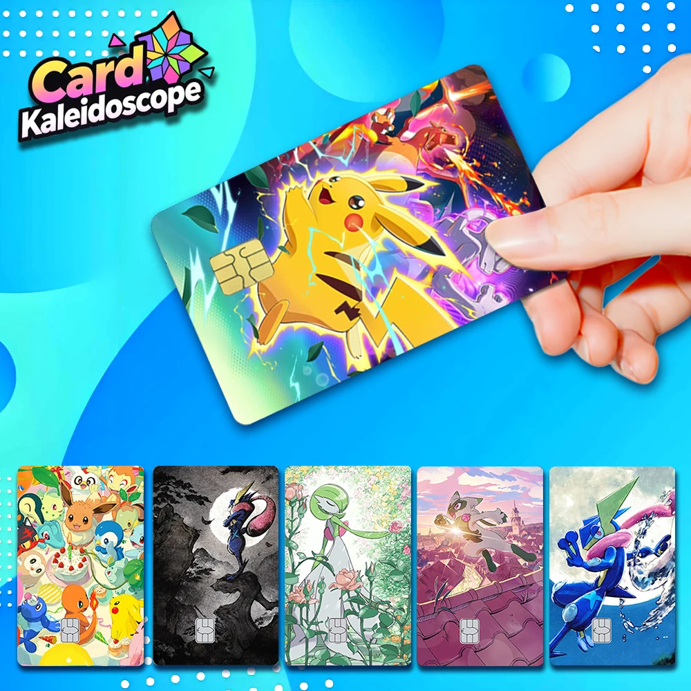 

【S15】 PTCG Pocket Card Illustration‌ Series Credit Card Skin Pocket Monsters Stickers for VISA JCB and Other IC Card Decorations