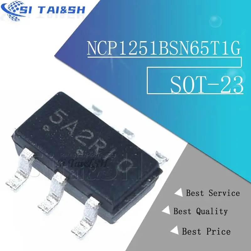 10PCS NCP1251ASN65T1G NCP1251BSN65T1G 5AARXQ 6-pin NCP1251 Patch SOT23-6