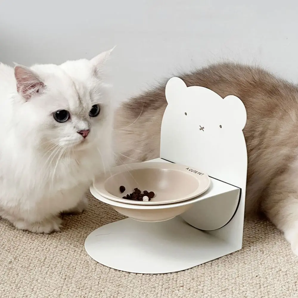 

Magnetic Stand Ceramic Cat Bowl Adjustable Height Cervical Protection Pet Feeding Dish Large Capacity Non-Slip