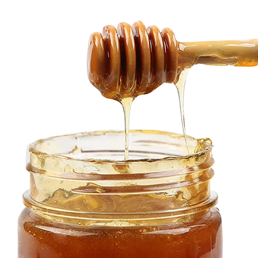 1/2/50Pcs Honey Dipper Stick Honey Stirrer Stick Long Handle Wooden Honey Dipper 6.2 In Multifunction for Wedding Party