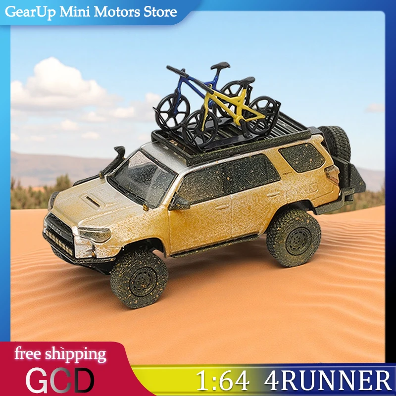 

GCD 1:64 Toyota 4Runner Off-Road SUV Diecast Model Heavy-Duty Alloy Collectible Car with Accessories Off-Road Enthusiasts Toys