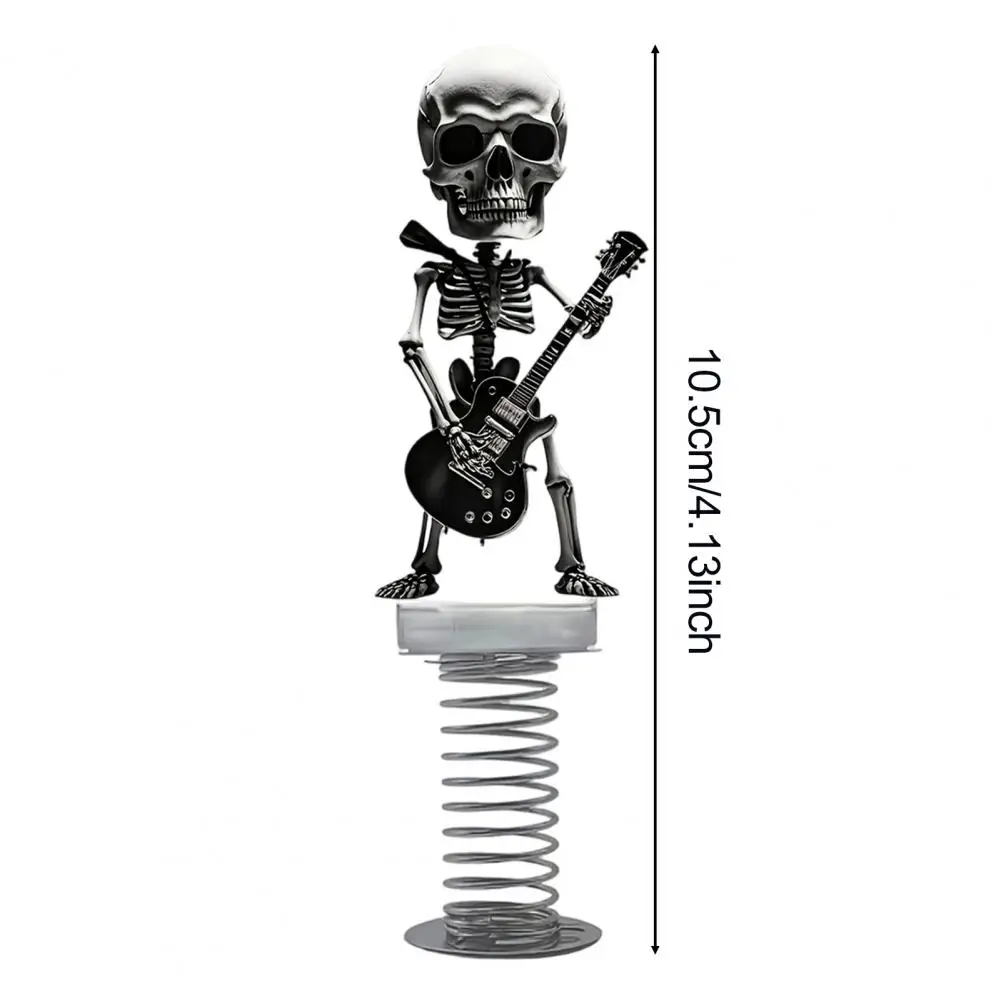 Car Ornaments Unique Car Ornaments Skull Spring Car Ornament Acrylic Skeleton Figurine Bobble Head Dashboard Decor for Vehicle