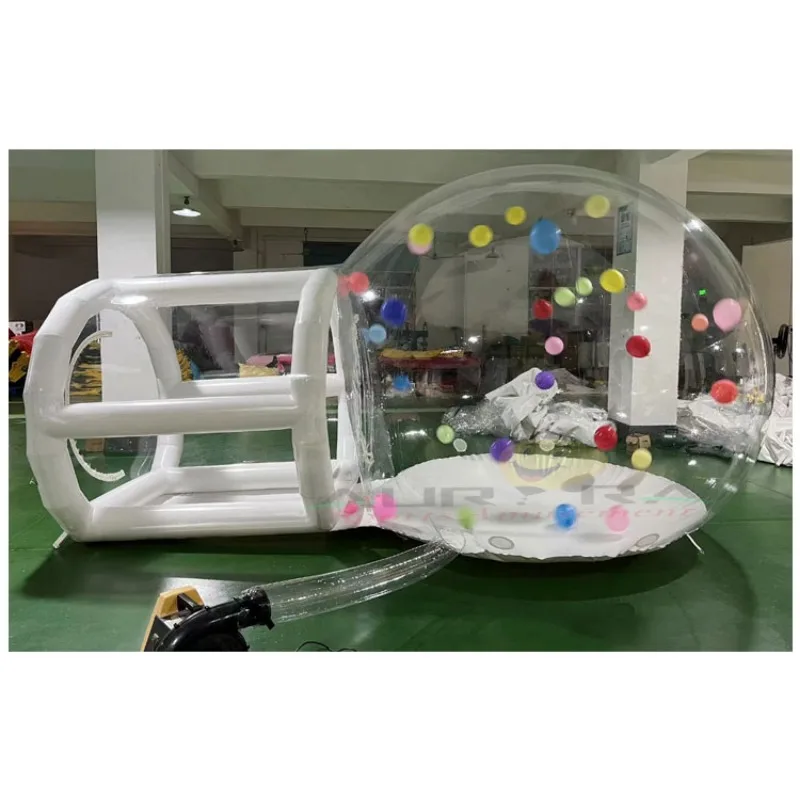 Outdoor transparent PVC inflatable crystal dome bubble tent transparent camping tent tunnel