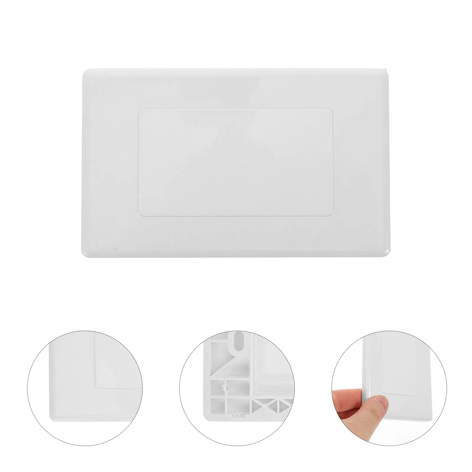 4Pcs Plastic Blank Wall Plate Cover Junction Box Cover Plate Electrical Outlet Box Concealment Easy Install Decorative Panel