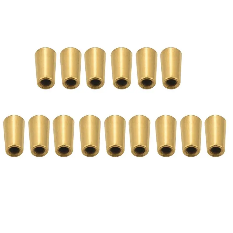 NALFI-15Pcs Guitar Switch Tip, 3 Way Toggle Switch Knob Tip Cap Copper For Lp Epi Electric Guitar,Gold