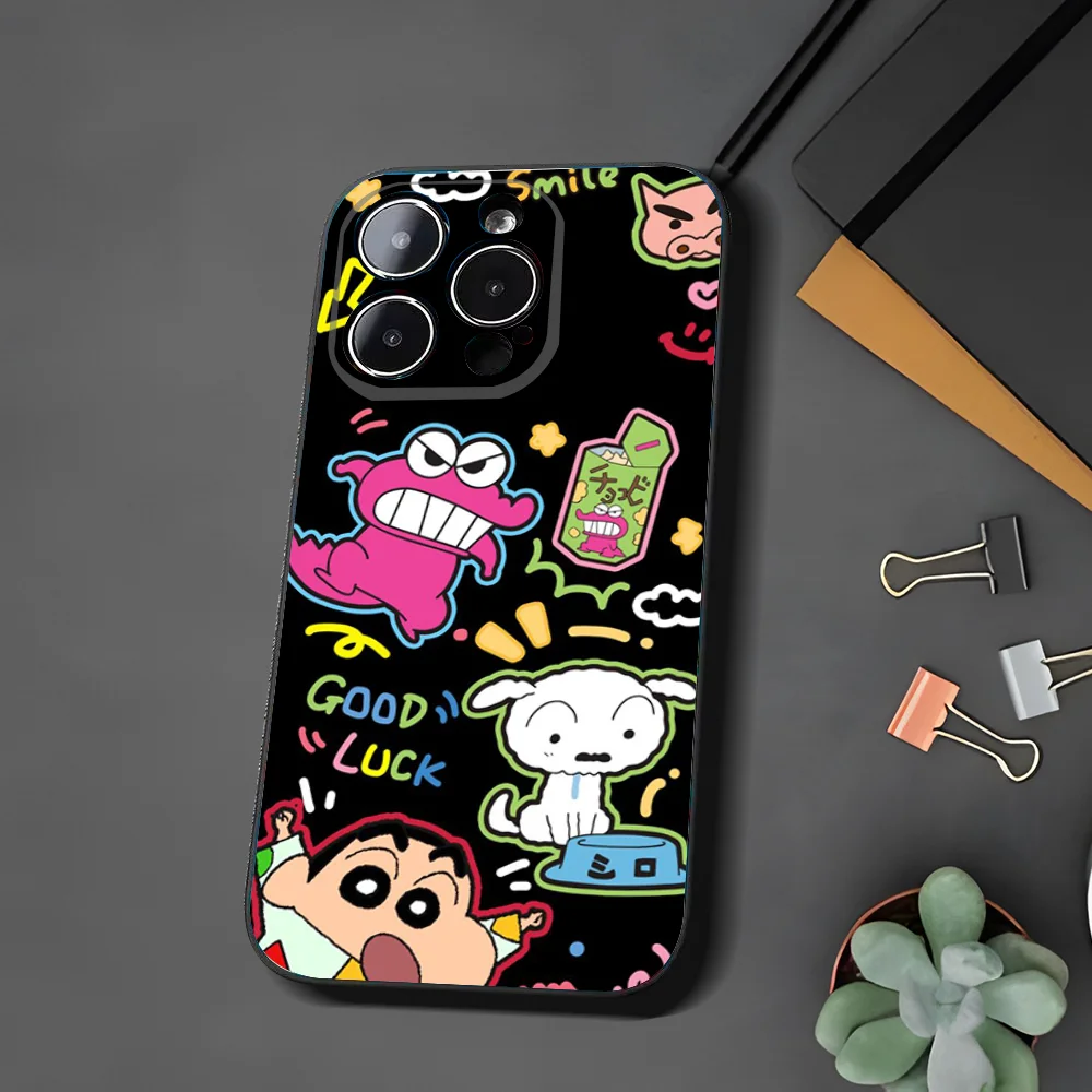 C-Crayon S-Shin-chan Phone Case For Iphone 15 11 13 14 Pro Max 7 8 Plus X Xr Xs Max Se2020 12mini Cover Case