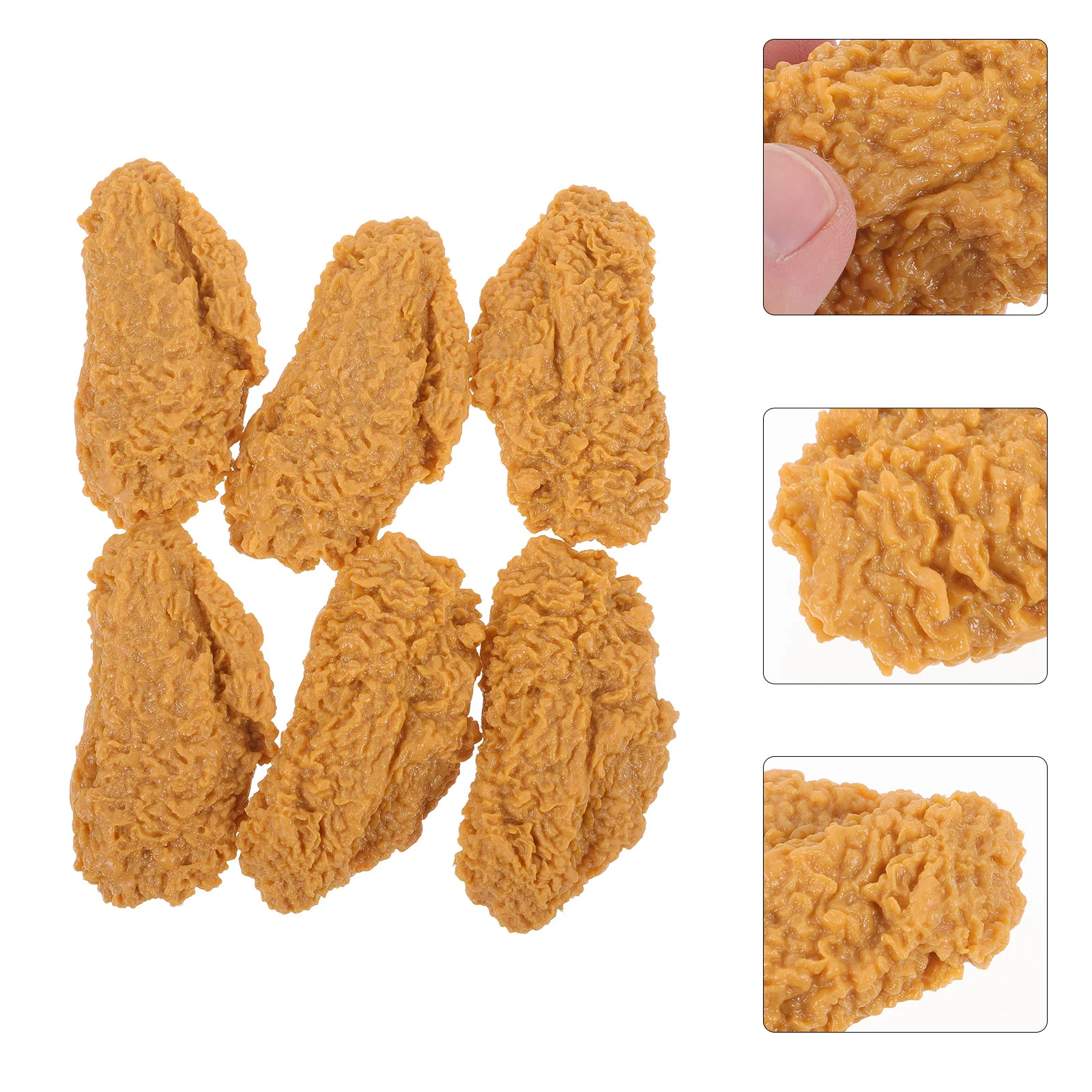 Artificial Food Model Simulated Chicken Wings Adorable Decor Photo Prop Fried Ice Cream Bucket