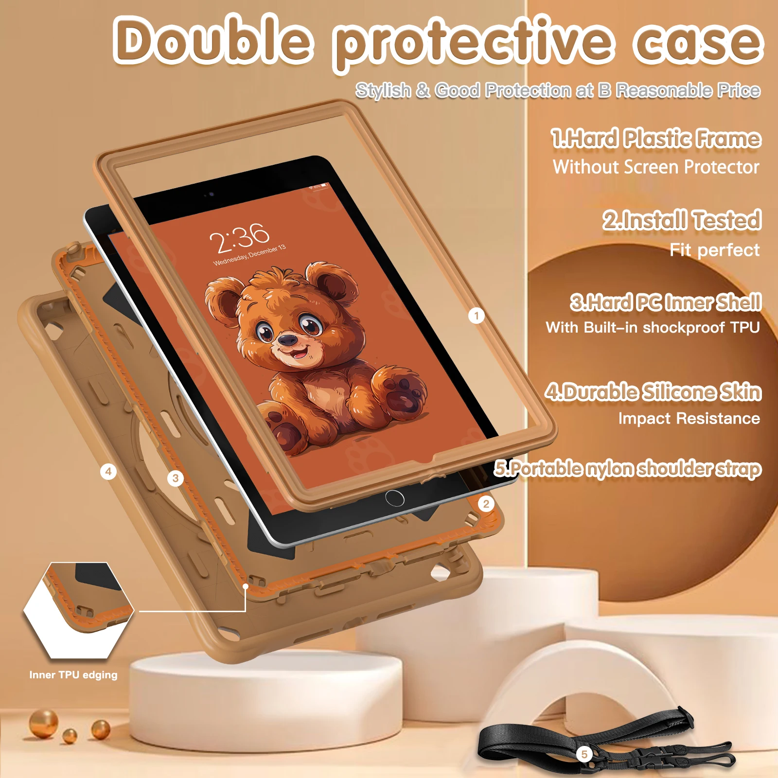 Kids Cartoon Case For iPad A16 2025 11th 10.9 2022 10th 10.2 2019 2020 2021 7th 8th 9th Gen 360 Rotating Stand Heavy Duty Cover