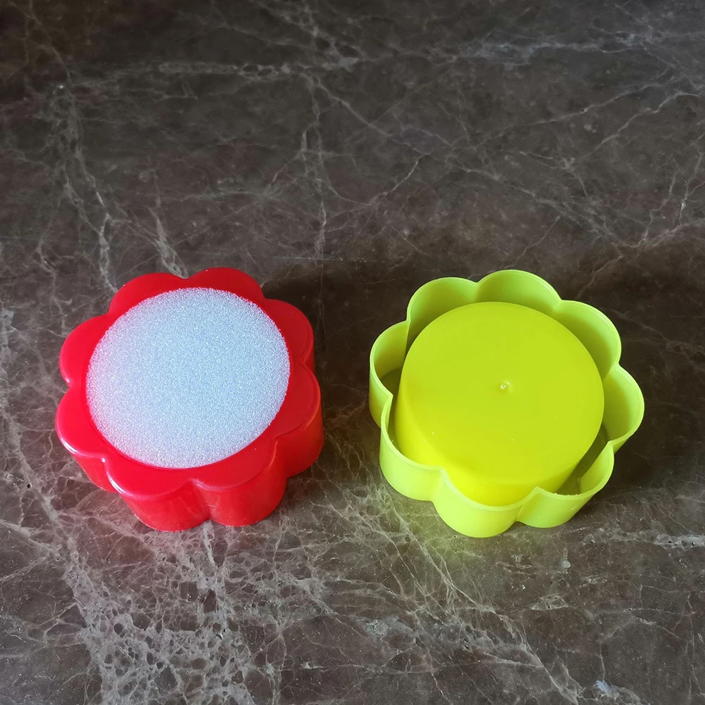 12pcs Sponge Finger Moistener Fingertip Daubers Tool PP Paper Sorting Office Bank Supermarket Counting Envelopes Stamp Pad