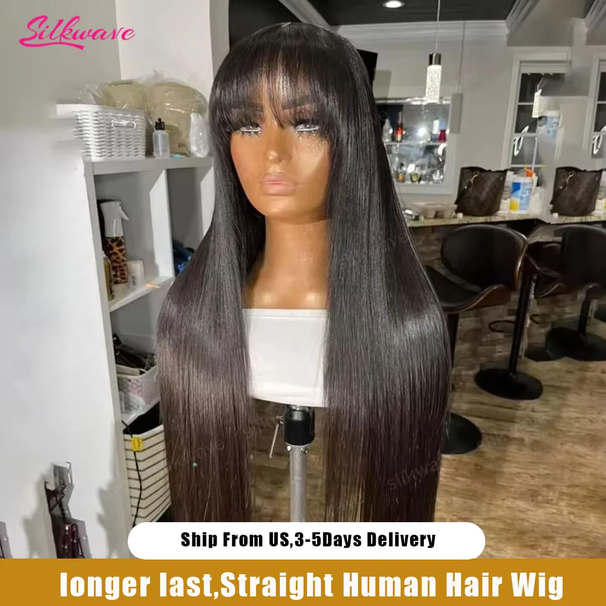 

Прямой парик 3x1 HD Lace Front с челкой, 30 дюймов, из натуральных волос, с предварительно выщипанной линией роста волос, для женщин, распродажа