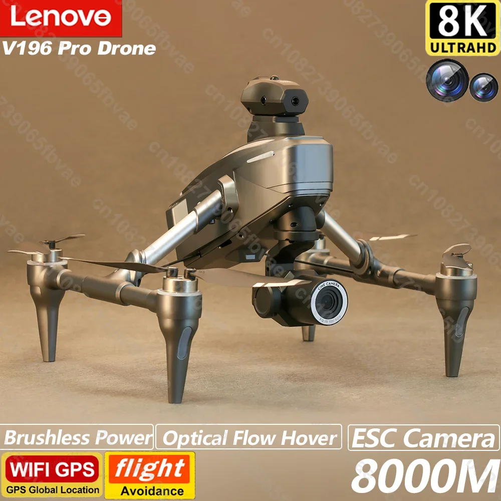 Per Lenovo V196 Pro Drone ESC Dual Camera HD 4K 8K droni aerei professionali flusso ottico OA luce colorata Brushless FPV UAV