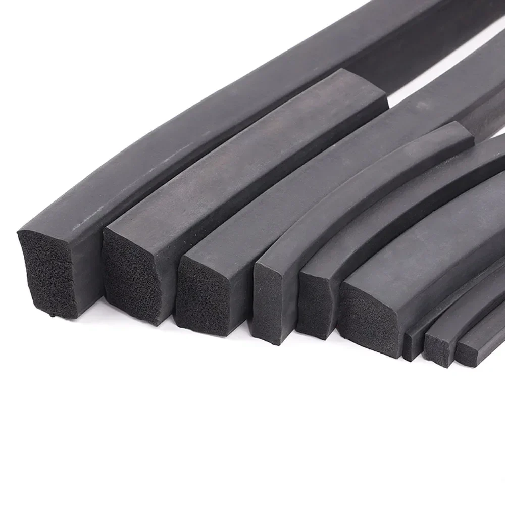 Black EPDM Rubber Foam Sealing Strip Square Sponge Gasket For Cabinet Door Seal Thick 3/5/10mm Width 5/10/15/20/25/30/35/40/50mm